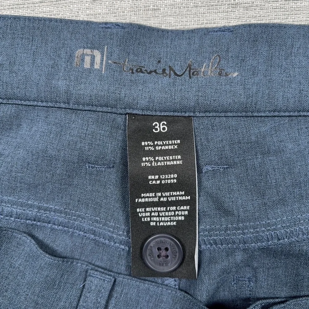 Travis Mathew Open to Close Pants Mens Size 36x30 Blue Polyester Spandex
